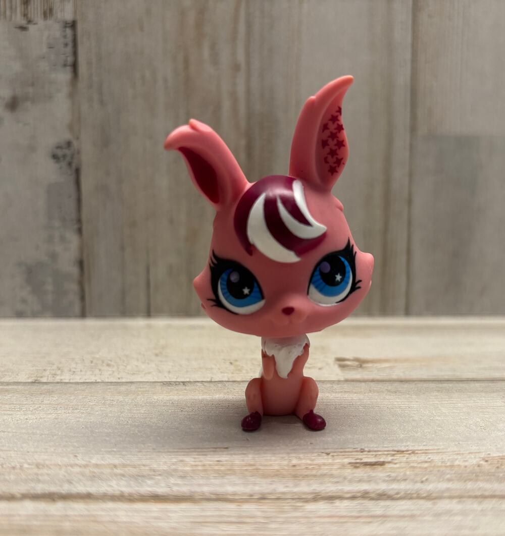 Littlest Pet Shop LPS Vintage Bunny Pink Rabbit EUC